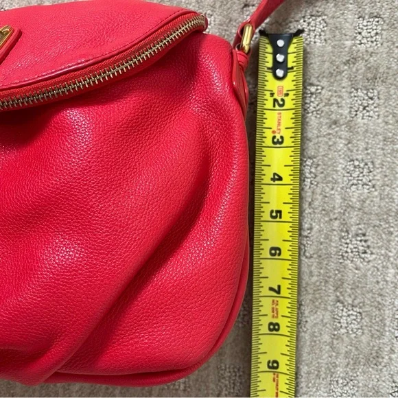 Marc Jacob classic Q leather large crossbody shoulder Designer bag zippered flap - Picture 13 of 16